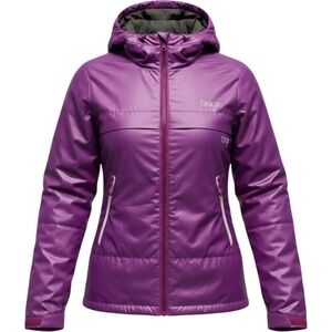 Orage Puffer Jacket Insulated Hooded Full Zip Small Purple Ski Snowboard
